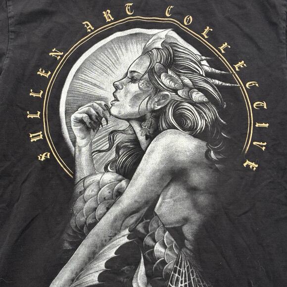 Sullen Art Co Shirt Mermaid Siren Dan Hancock Tattoo Graphic Tee Mens M Buckle - Picture 3 of 6